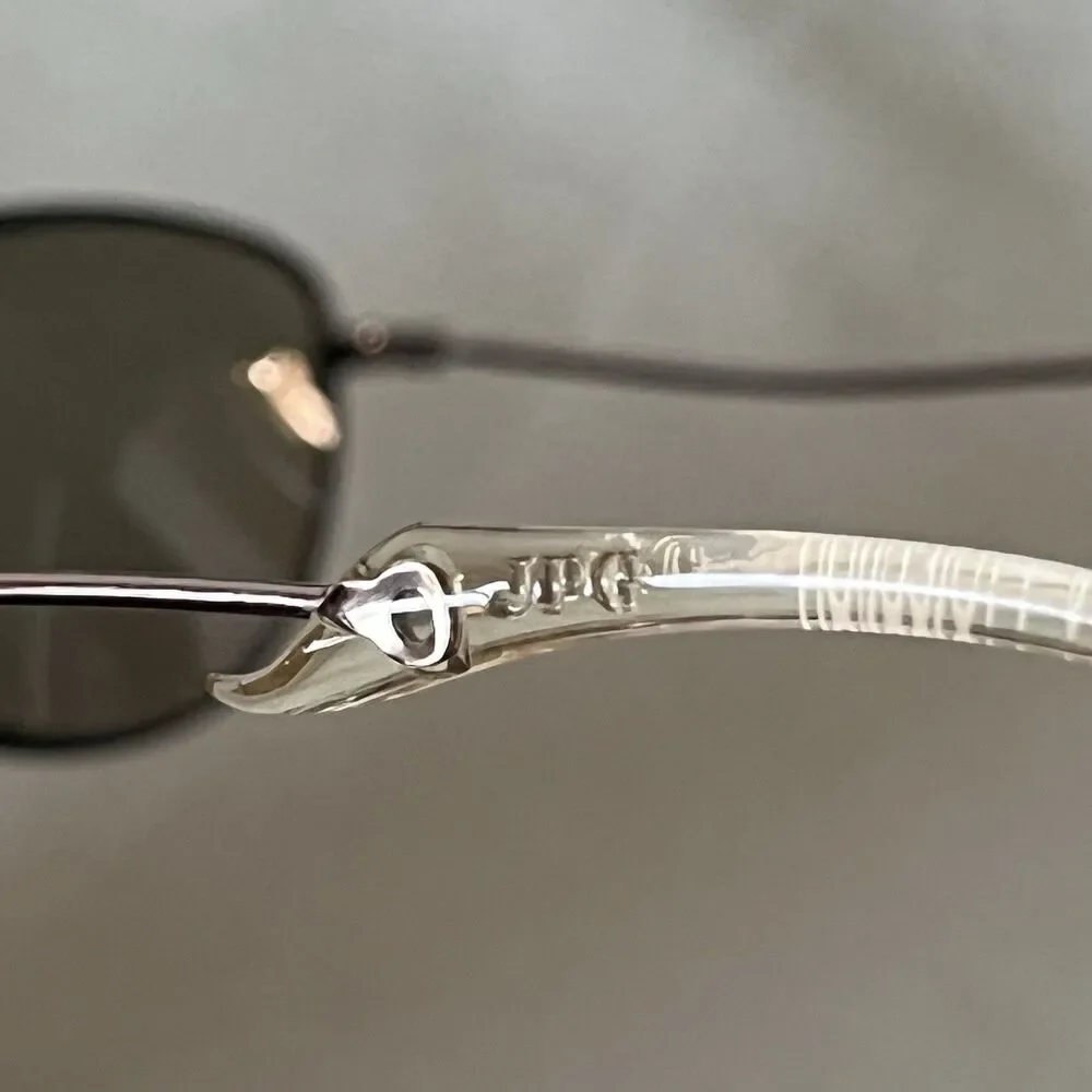 Jean Paul Gaultier JPG 58-0076 Sunglasses Silver Wire Frames Oval Lens UV - Picture 11 of 14
